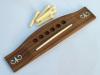 ROSEWOOD ACOUSTIC GUITAR BRIDGE INLAID RAMS HEAD